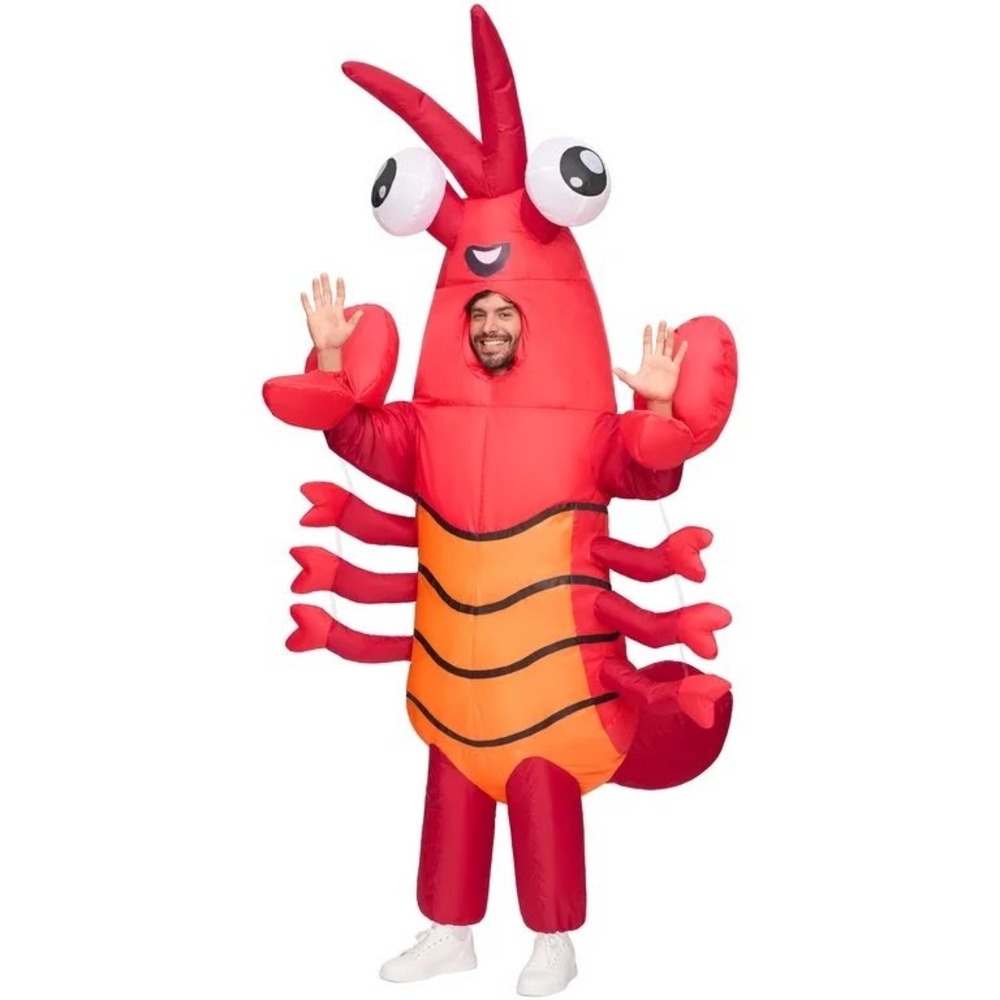 Spooktacular Creations Lobster Inflatable Costume Adult Funny Blow Up Suit B3